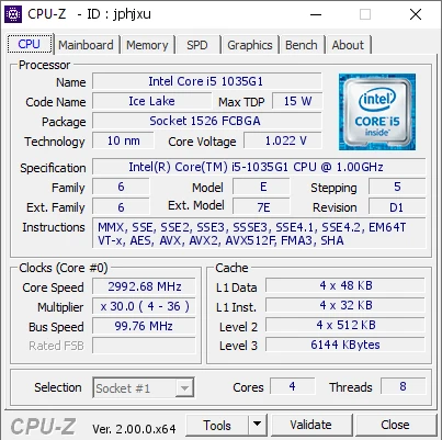 Intel Core i5 1035G1