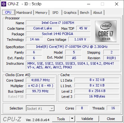 Intel-Core i7-10875H 