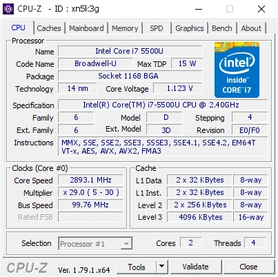 Intel Core i7-5500U